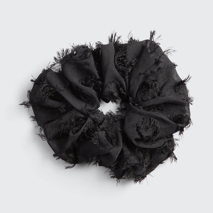Brunch Scrunchie - Frayed Black Scrunchies KITSCH 