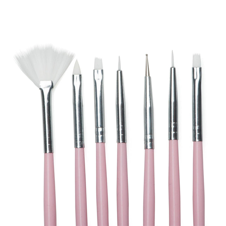 Bubble Yum Nail Art 7 Pc Brush Set Nail Tools Twinkled T 