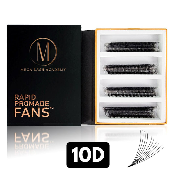 Bundle of 5 Rapid Promade Fans - 5000 Fans Promade Fans Mega Lash Academy 10D 