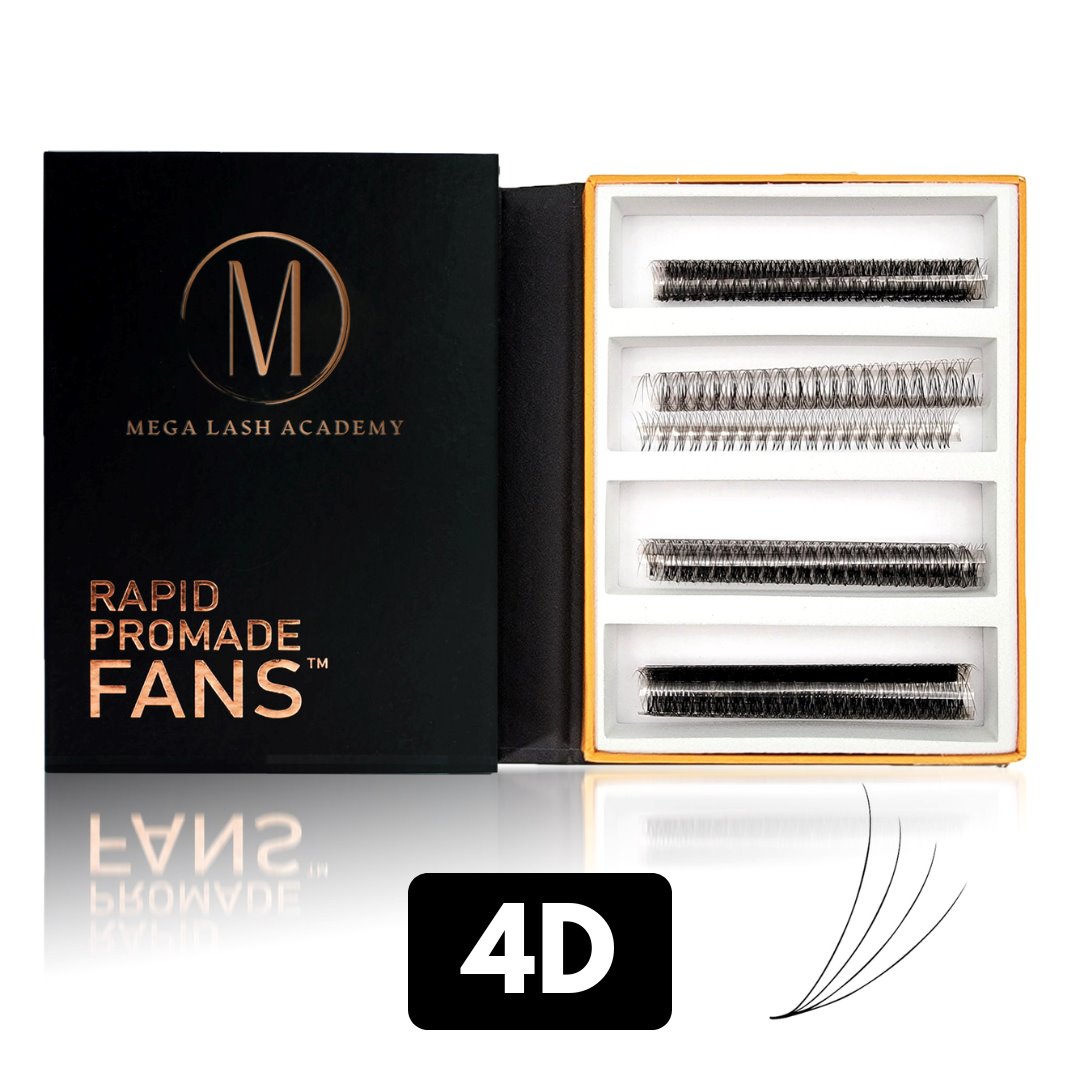 Bundle of 5 Rapid Promade Fans - 5000 Fans Promade Fans Mega Lash Academy 4D 