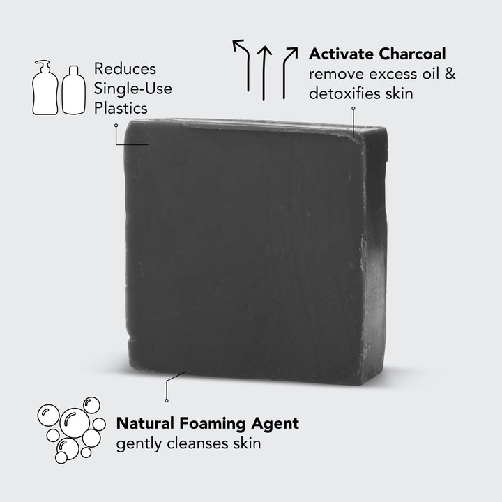 Charcoal Detoxifying Body Wash Bar Bar Soap KITSCH 