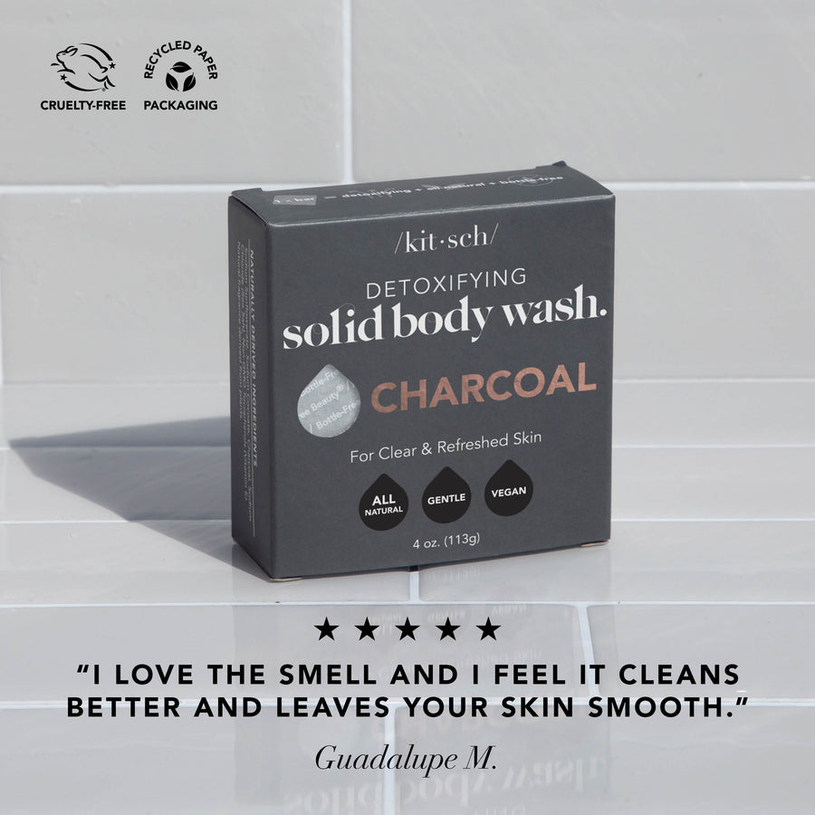 Charcoal Detoxifying Body Wash Bar Bar Soap KITSCH 