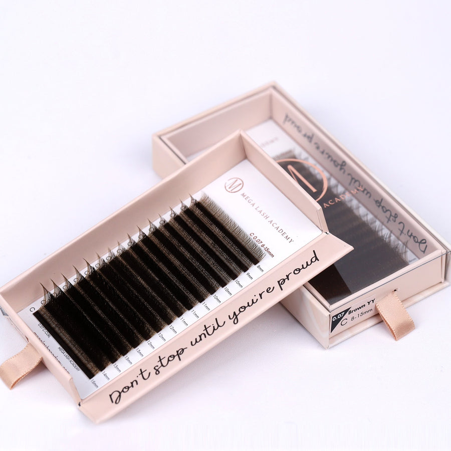 Dark Brown YY Lash Tray Mega Lash Academy 