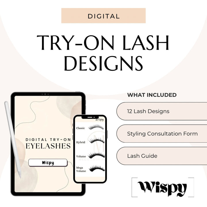 Digital Try-on Lash Designs - Wispy ebook Mega Lash Academy 