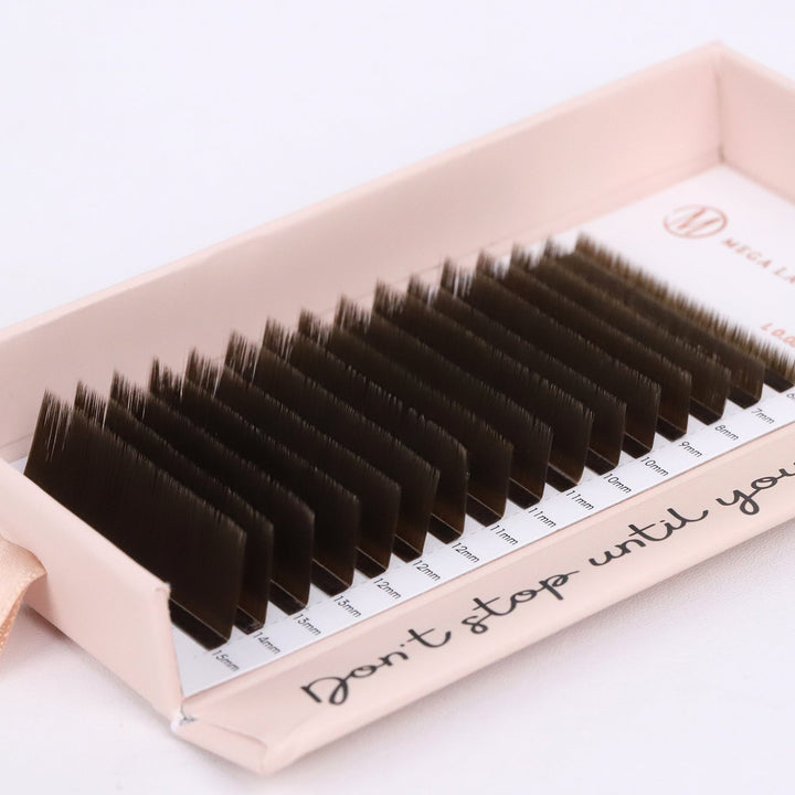 Easy Fanning Cashmere Lash Tray - Brown Lash Trays Mega Lash Academy 