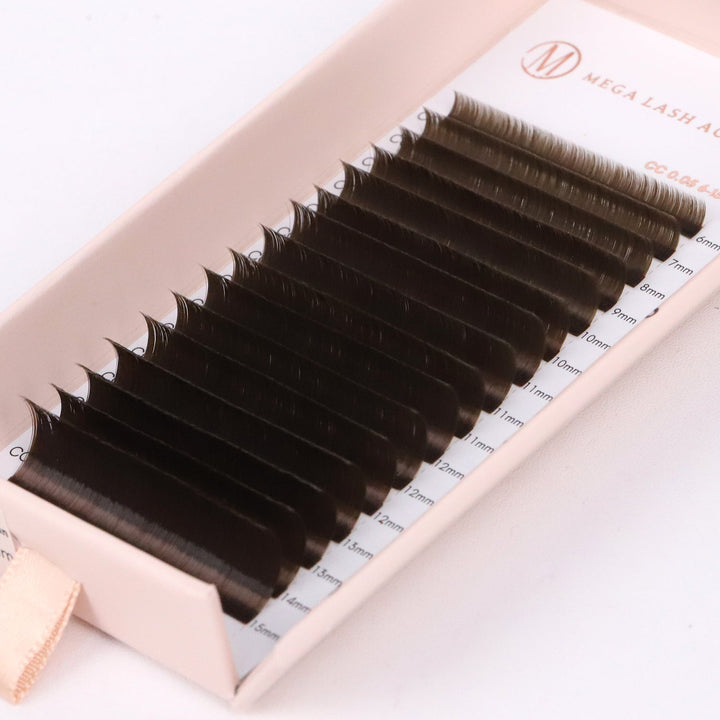 Easy Fanning Cashmere Lash Tray - Brown Lash Trays Mega Lash Academy 