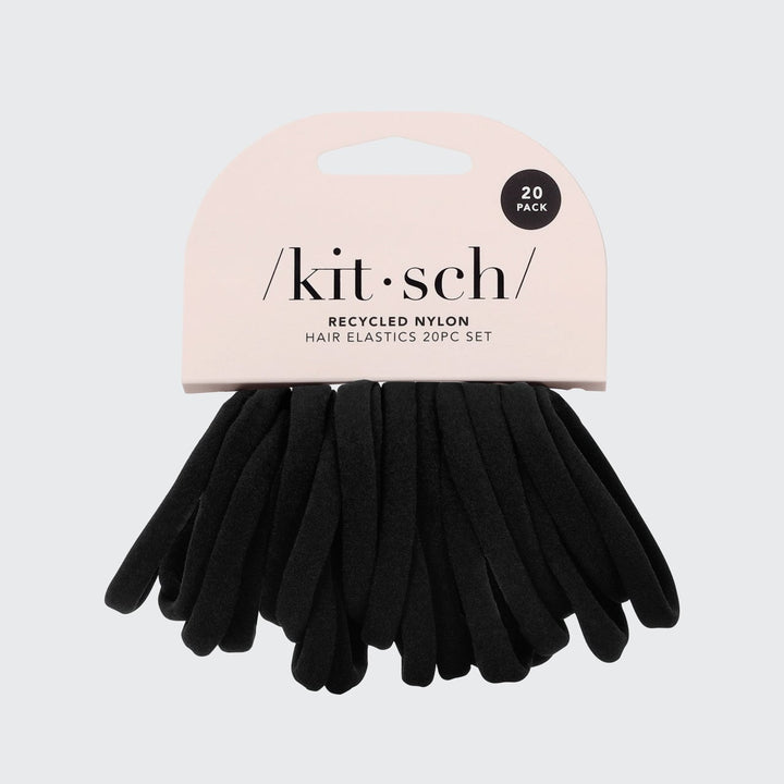 Elastic Hair Ties 20 Pack - Black Hair Ties KITSCH 