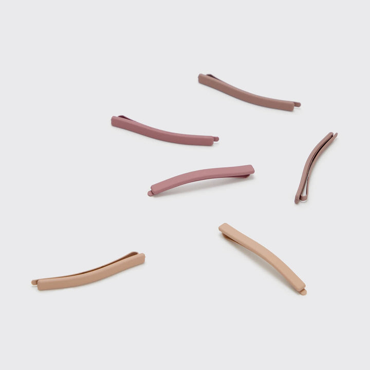 Enamel Bobby Pins 6pcs- Terracotta Bobby Pins KITSCH 