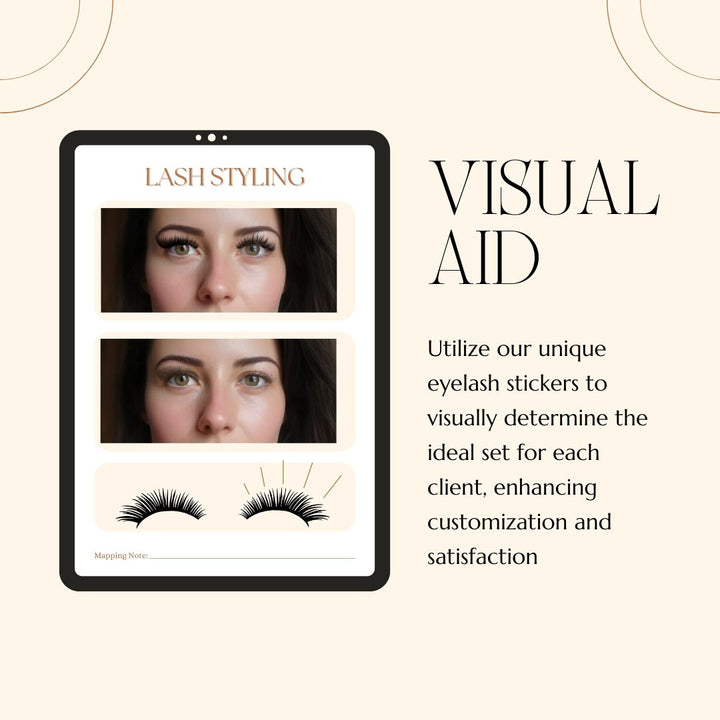 Eyelash Extension Consultation Book with Lash Stamps ebook Mega Lash Academy 