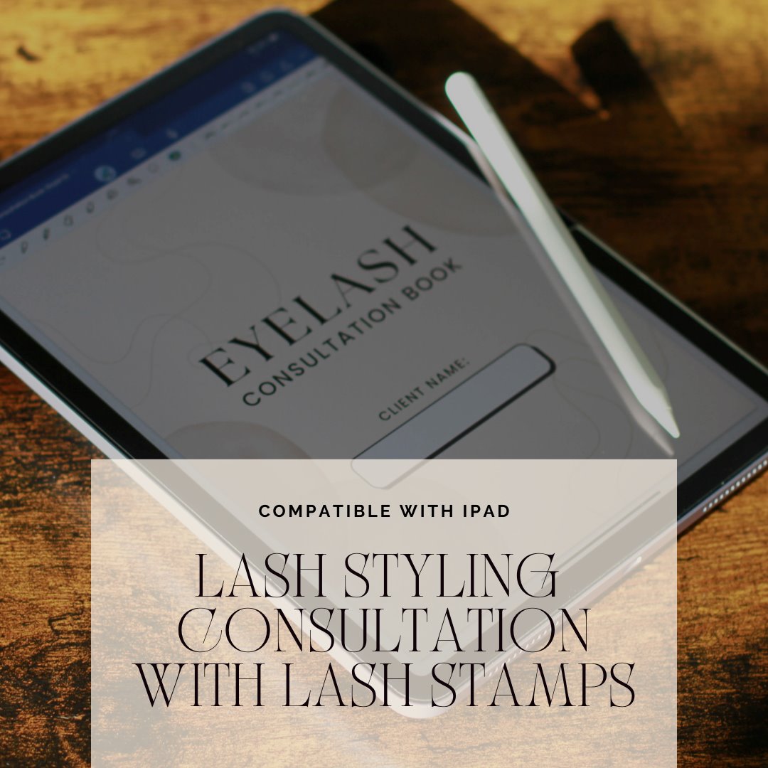 Eyelash Extension Consultation Book with Lash Stamps ebook Mega Lash Academy The Essentials (Classic-Hybrid-Volume) 