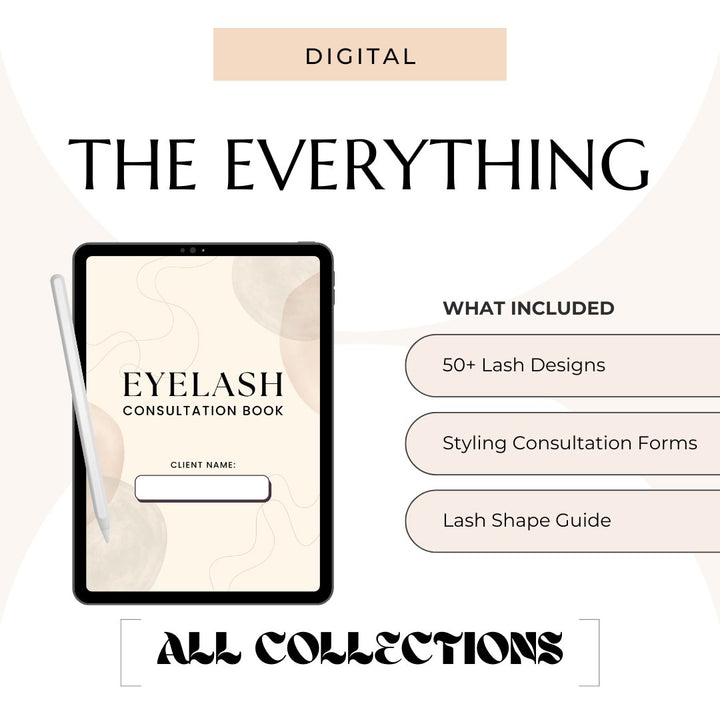 Eyelash Extension Consultation Book with Lash Stamps ebook Mega Lash Academy The Everything (Include all Collections) 