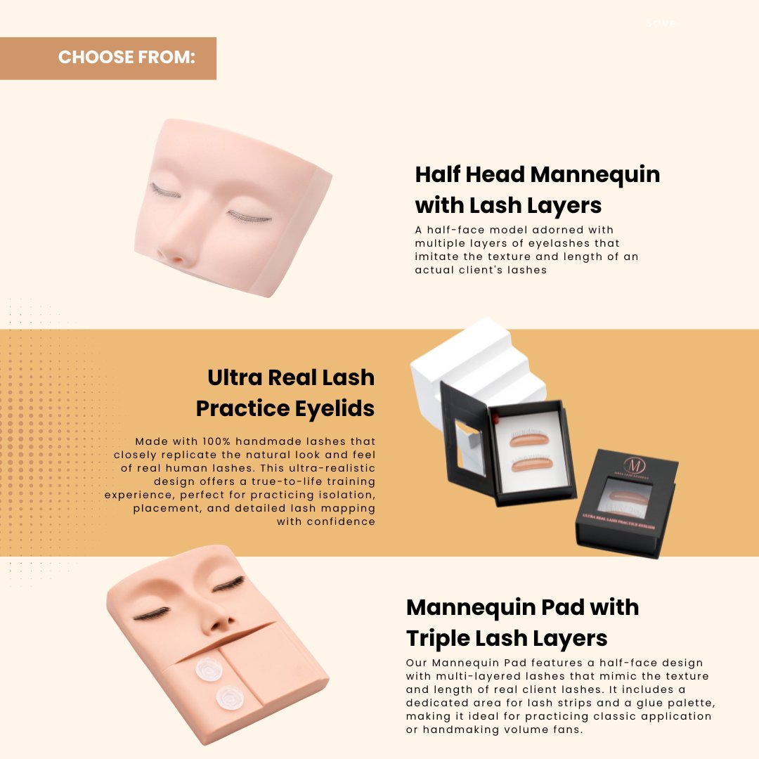 Eyelash Extension Practice Kit For Beginners Mega Lash Academy 