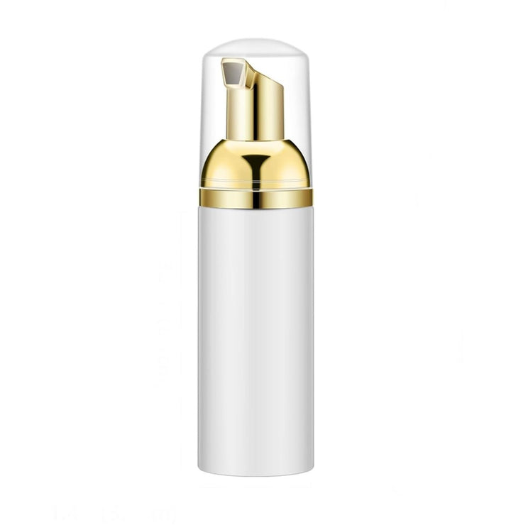 Foam Pump Bottles - Empty - Pack of 10 Wash Bottles Mega Lash Academy White/Gold Cap 