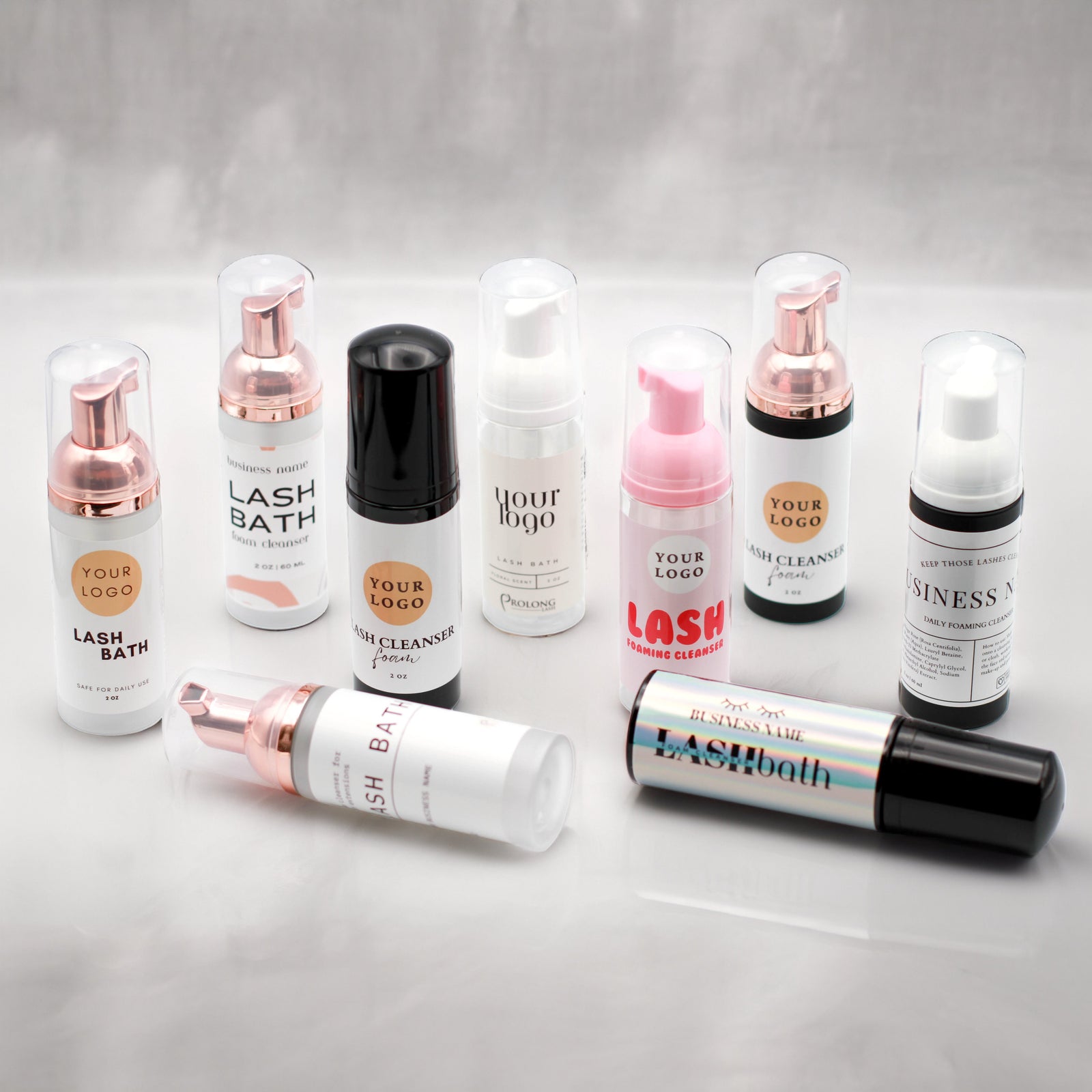 Foam Pump Bottles with Your Logo Wash Bottles Mega Lash Academy 