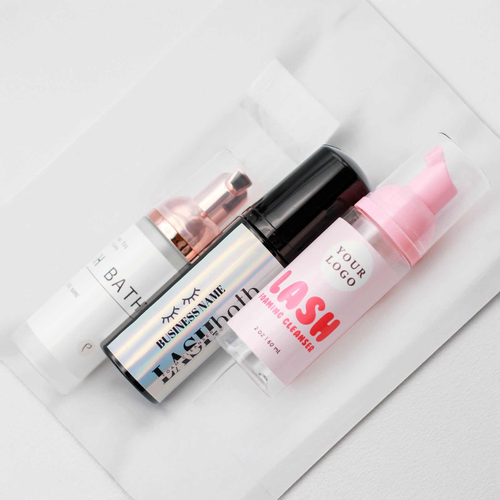 Foam Pump Bottles with Your Logo Wash Bottles Mega Lash Academy 
