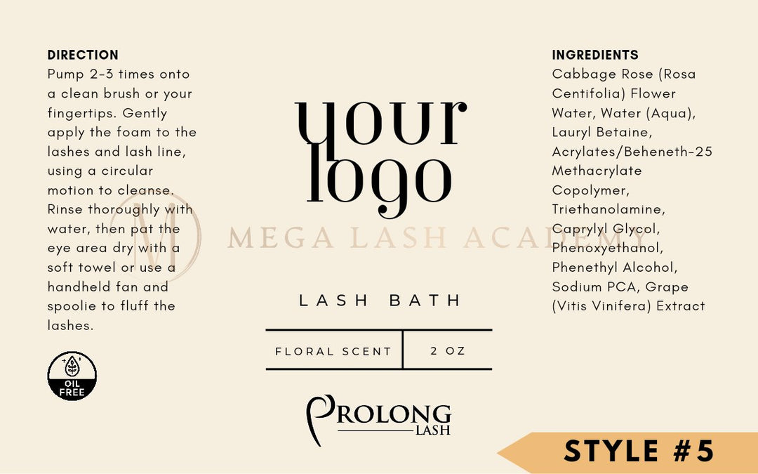 Foam Pump Bottles with Your Logo Wash Bottles Mega Lash Academy 