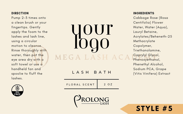 Foam Pump Bottles with Your Logo Wash Bottles Mega Lash Academy 