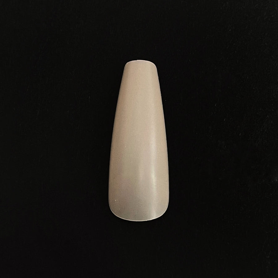 Gel Extension Tips - Coffin ♥︎ Cream ♥︎ Long False Nails Twinkled T 