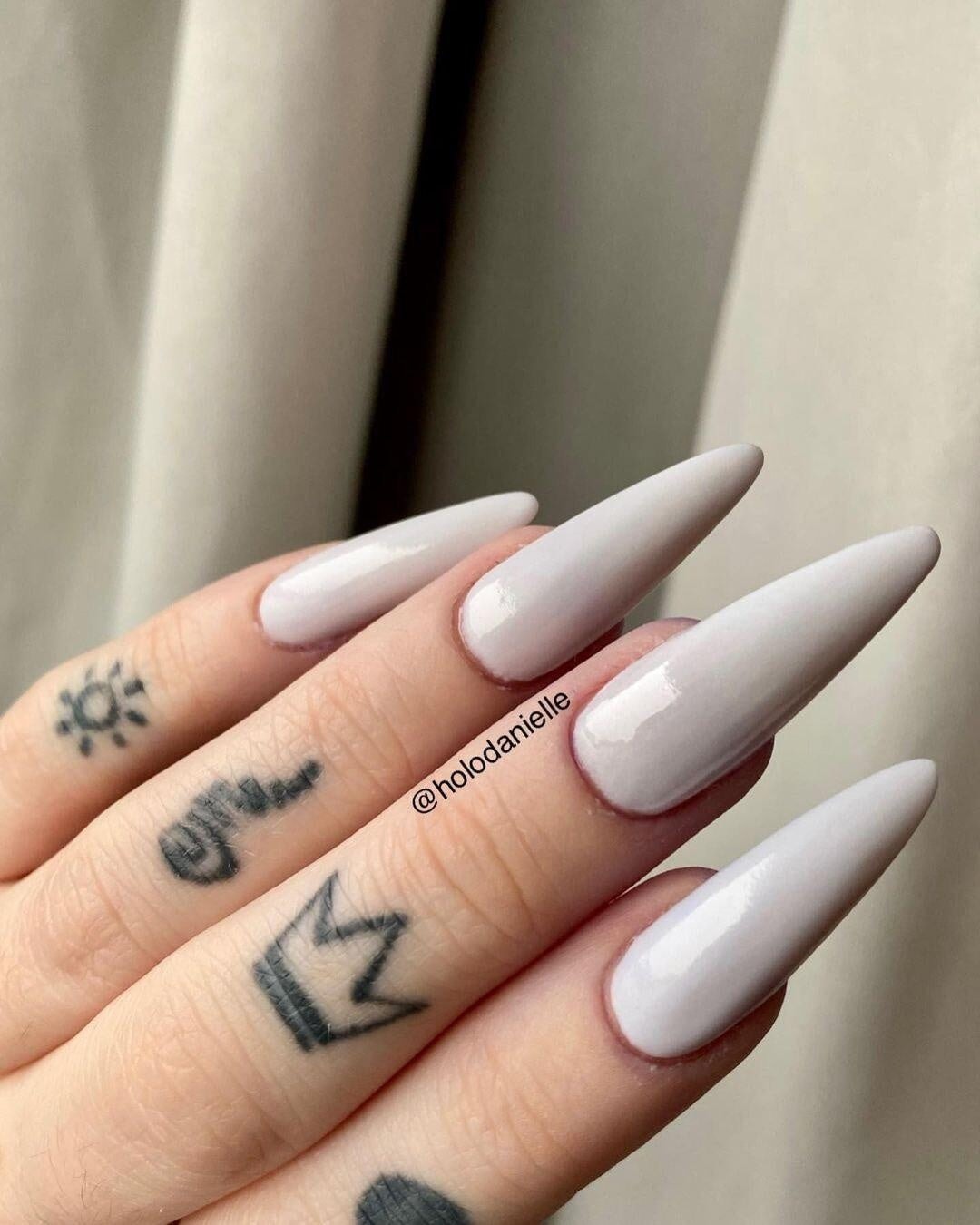 Gel Extension Tips - Stiletto ♥︎ Clear ♥︎ Long False Nails Twinkled T 