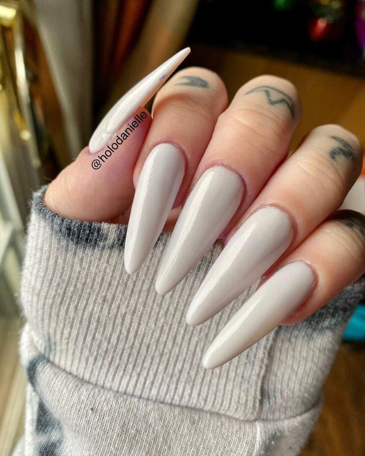 Gel Extension Tips - Stiletto ♥︎ Clear ♥︎ Long False Nails Twinkled T 