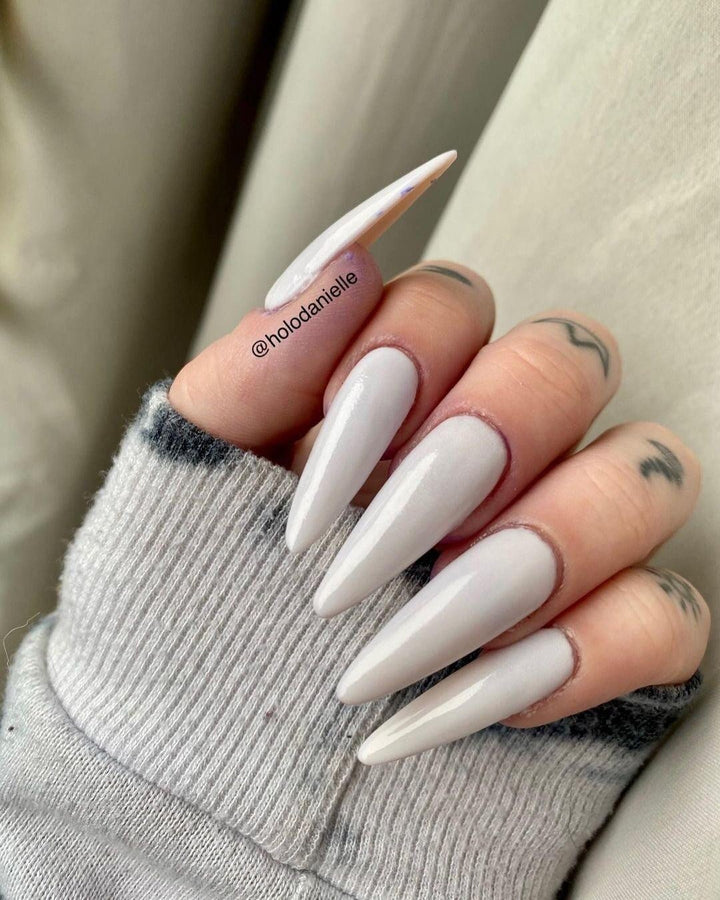 Gel Extension Tips - Stiletto ♥︎ Clear ♥︎ Long False Nails Twinkled T 