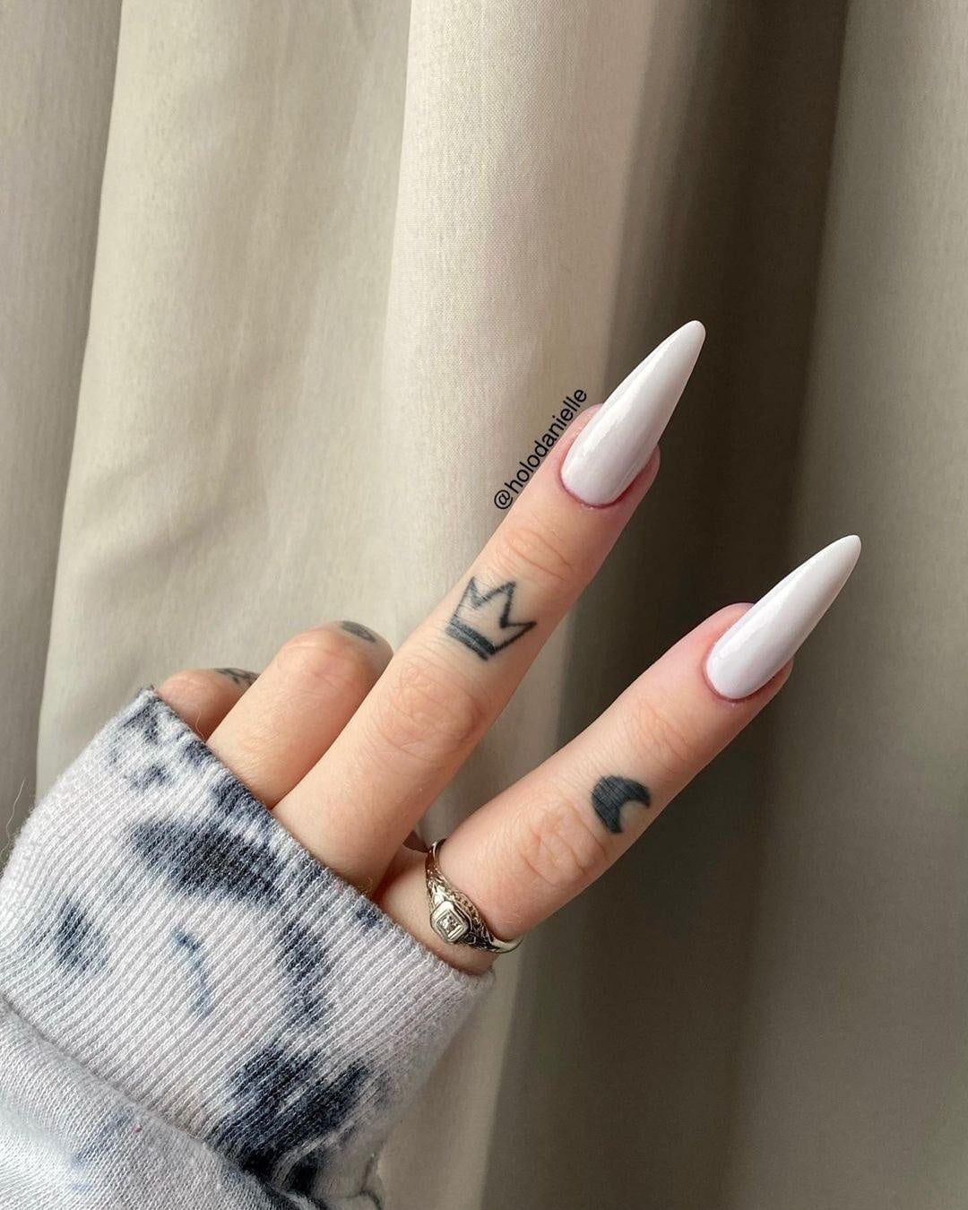 Gel Extension Tips - Stiletto ♥︎ Clear ♥︎ Long False Nails Twinkled T 