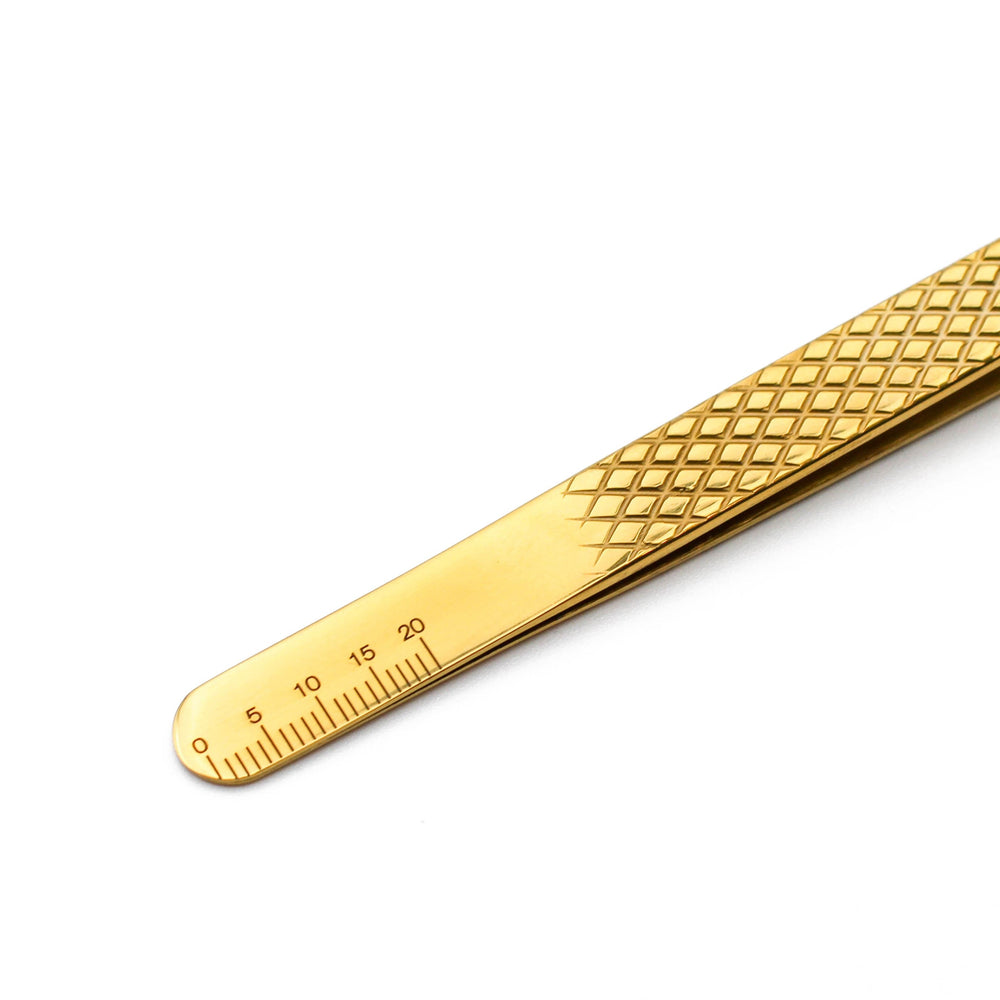 Gold Micro Fiber - MF1 - Ultra Curved Tweezers Tweezers Mega Lash Academy 