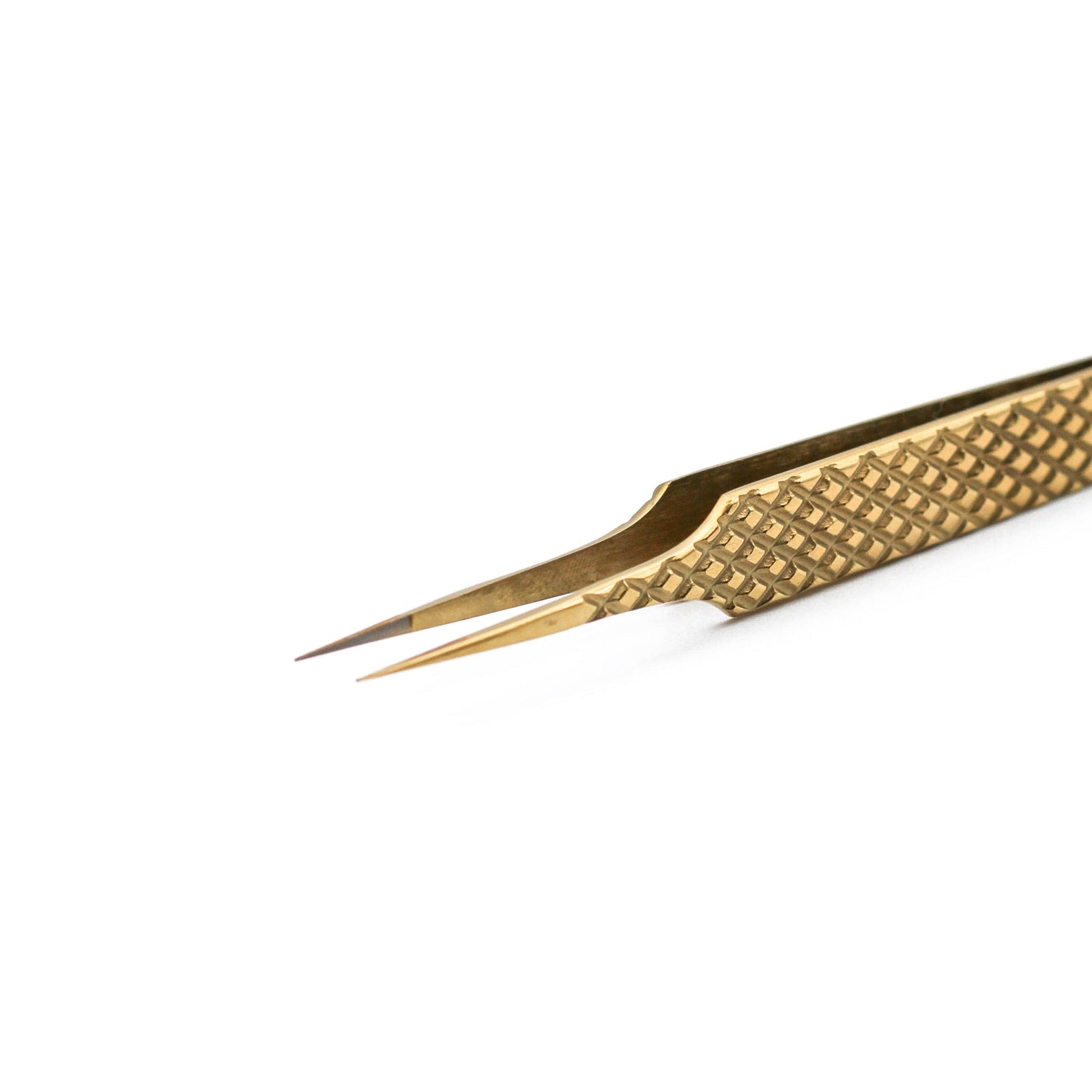 Gold Micro Fiber - MF8 - Straight Isolating Tweezers Tweezers Mega Lash Academy 