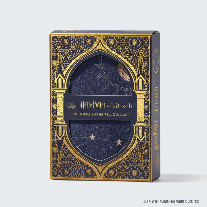 Harry Potter x Kitsch King Satin Pillowcase - Midnight at Hogwarts Pillowcases KITSCH 