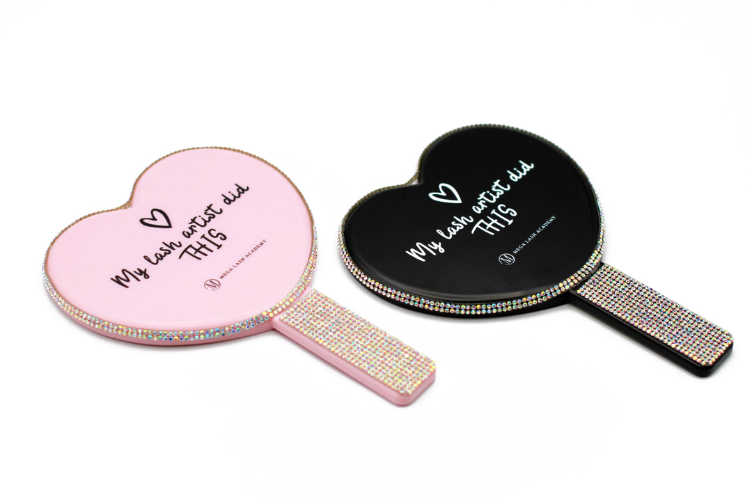 Heart-Shaped Lash Mirror Face Mirrors Mega Lash Academy 