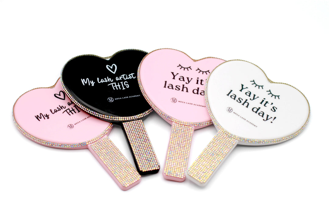 Heart-Shaped Lash Mirror Face Mirrors Mega Lash Academy 