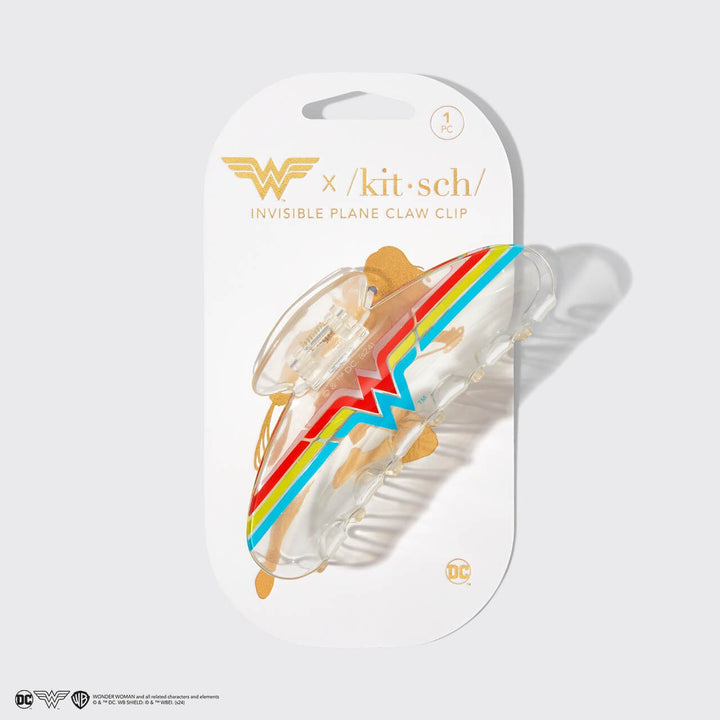 Kitsch x Wonder Woman Clear Acrylic Printed Clip Claw Clip KITSCH 