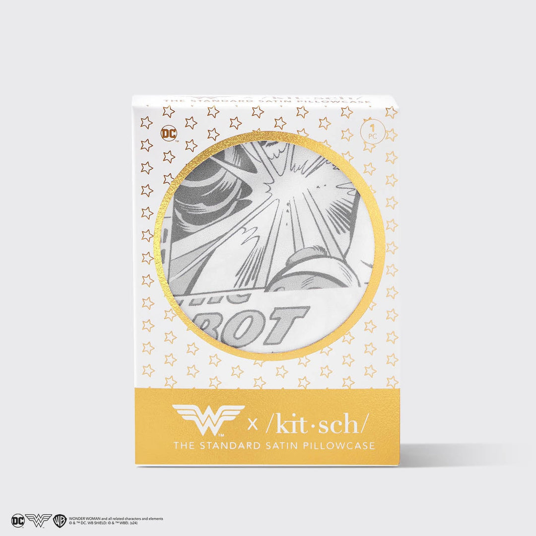 Kitsch x Wonder Woman Satin Pillowcase - Comic Print Pillowcases KITSCH 