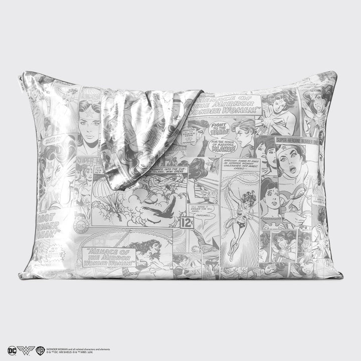 Kitsch x Wonder Woman Satin Pillowcase - Comic Print Pillowcases KITSCH 