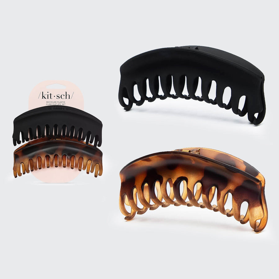 Large Dome Claw Clips 2pc - Recycled Plastic Claw Clip KITSCH 