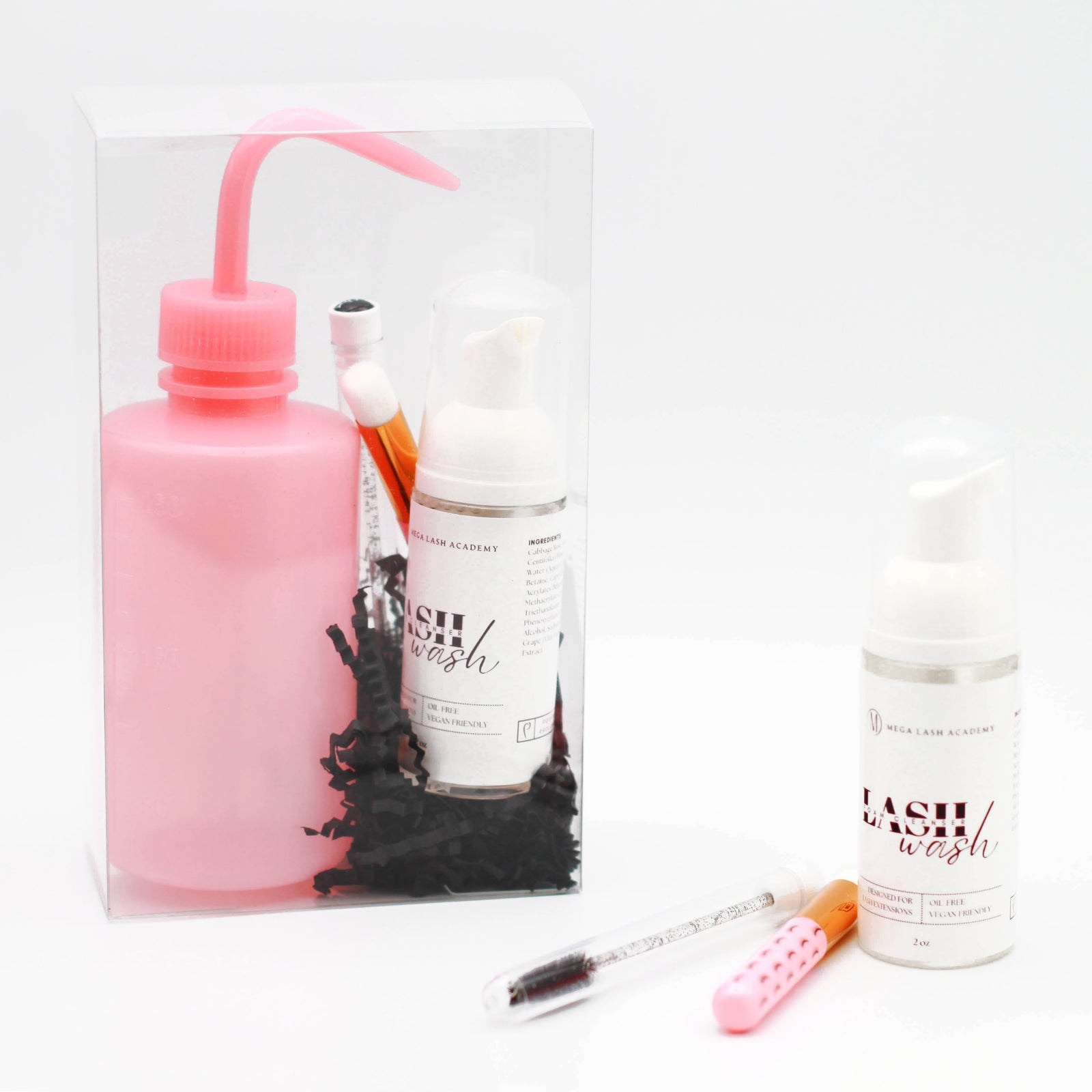 Lash Cleanser Kit with Rinse Bottle Facial Cleansers Mega Lash Academy 