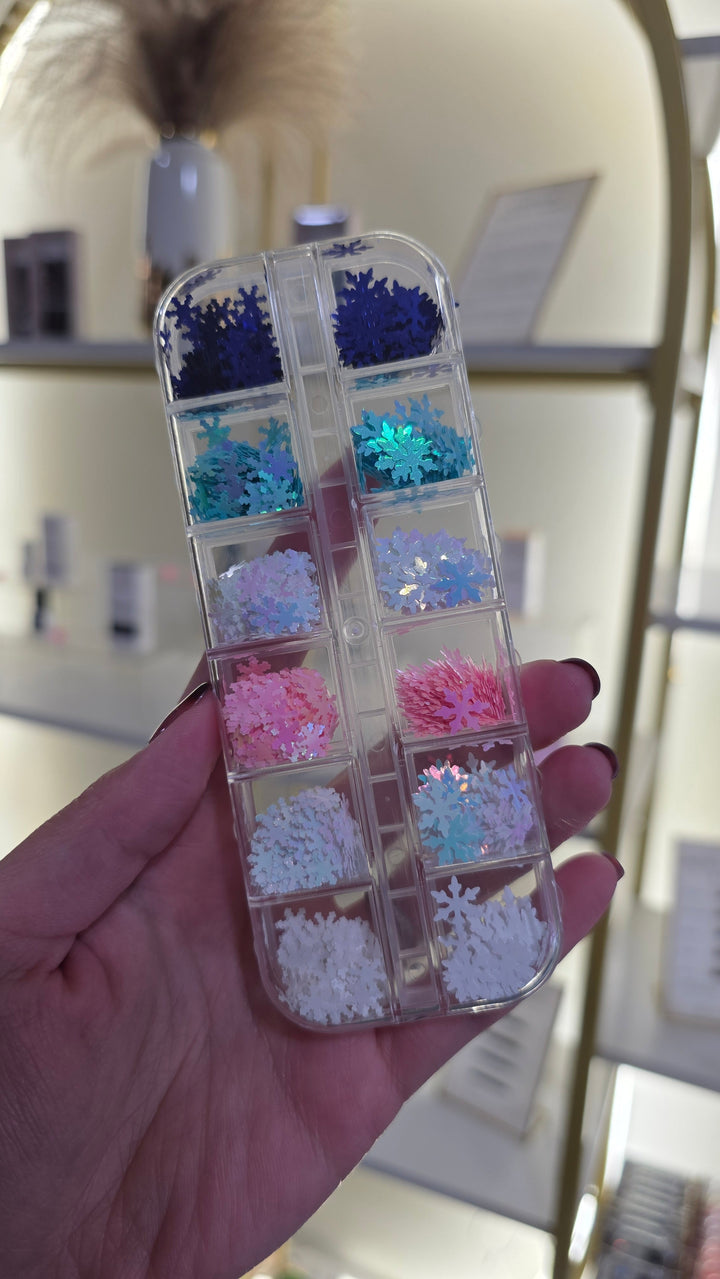 Lash & Nail Decals - Holiday Collection ❄️🎄🌟🎁 False Eyelash Accessories Mega Lash Academy Snowflakes #2 