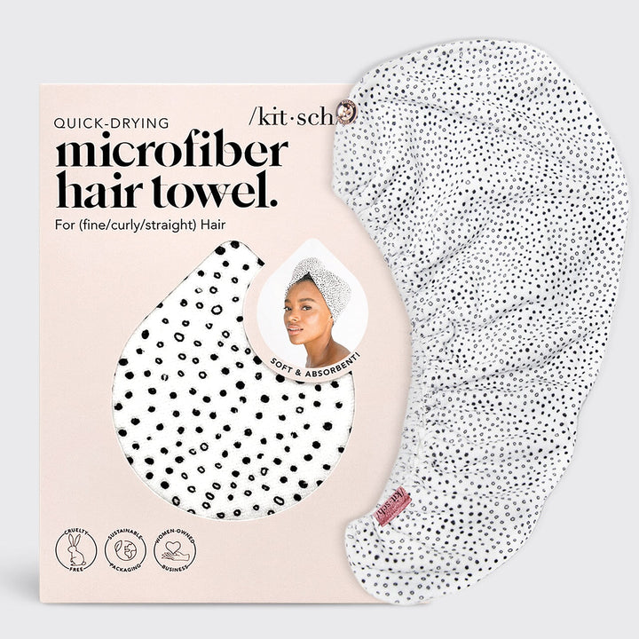 Microfiber Hair Towel - Micro Dot Hair Towels KITSCH 