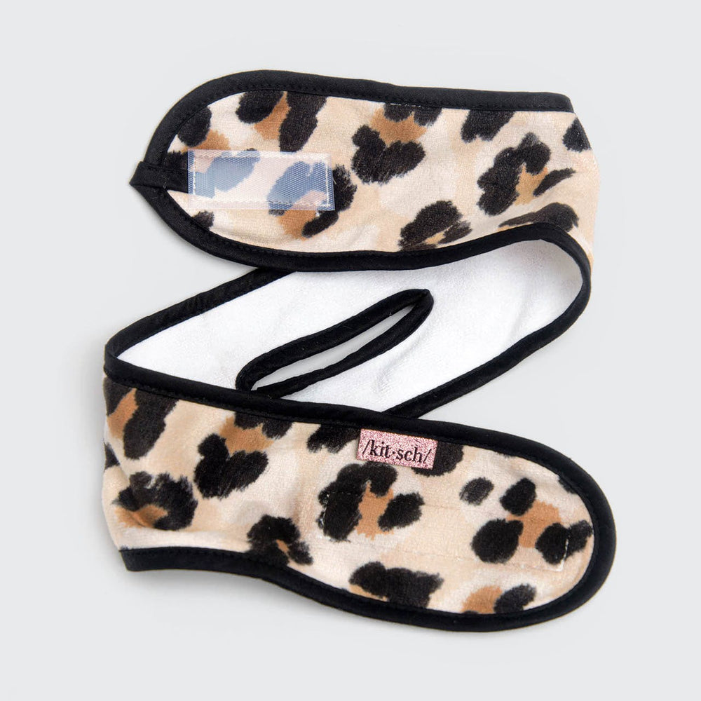 Microfiber Spa Headband - Leopard Spa Headbands KITSCH 