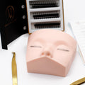 Mini Lash Practice Mannequin with Lash Layers Lash Extensions Practice Tray Mega Lash Academy 