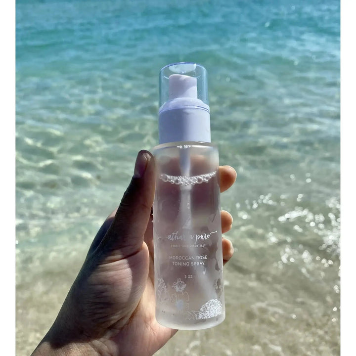 Moroccan Rose Toning Spray - Natural Rose Water Toner Face Athar'a Pure 