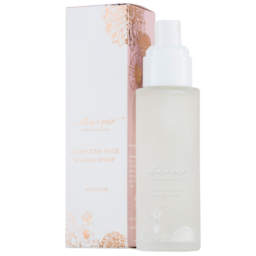 Moroccan Rose Toning Spray - Natural Rose Water Toner Face Athar'a Pure 