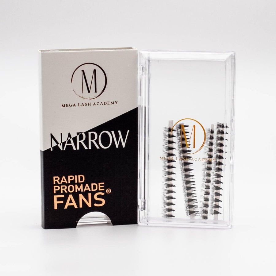Narrow 10D Rapid Promade Fans® - Single - 500 Fans - Mega Lash Academy