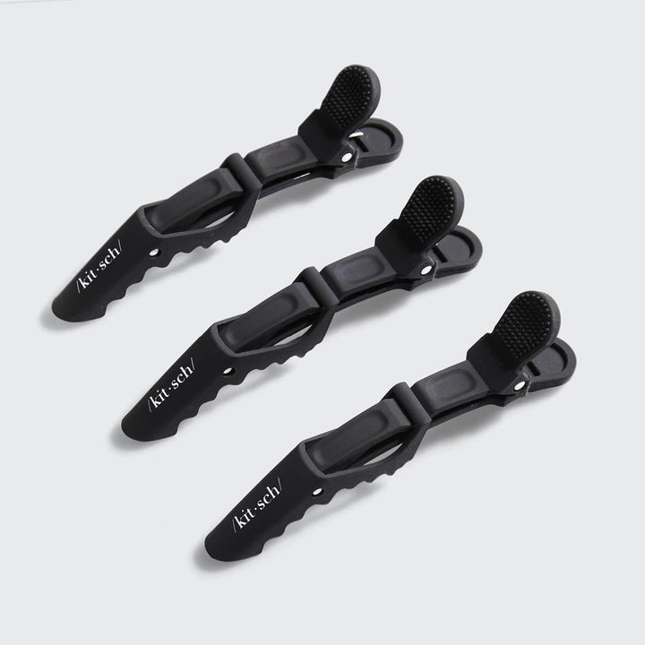 No Slip Crocodile Clip 3pc - Black Hair Pin KITSCH 