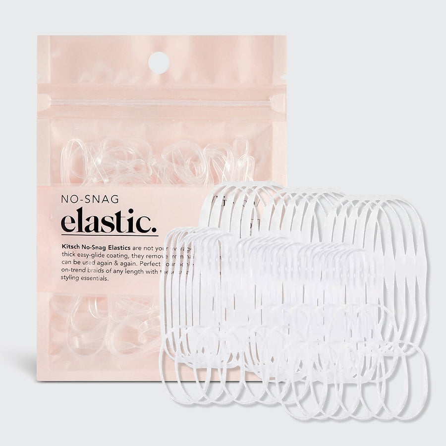 No-Snag Elastic 100pc (Clear) Hair Ties KITSCH 