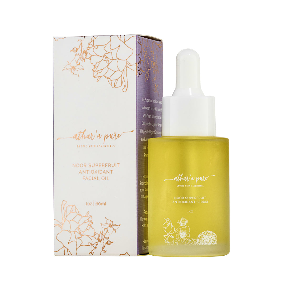 Noor Superfruit Antioxidant Facial Serum (100% Natural, Vegan, Organic) Face Athar'a Pure 