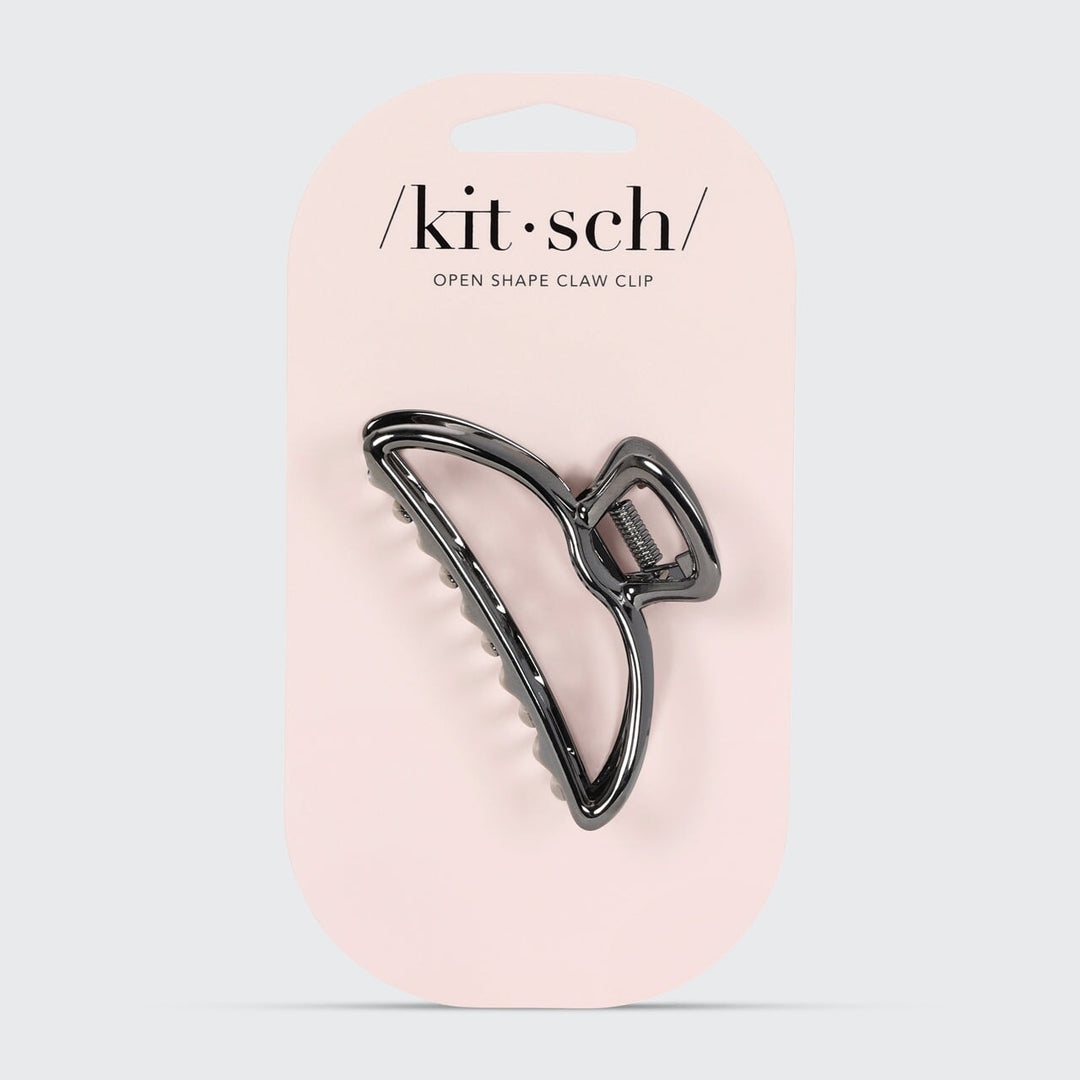 Open Shape Claw Clip - Hematite Claw Clip KITSCH 
