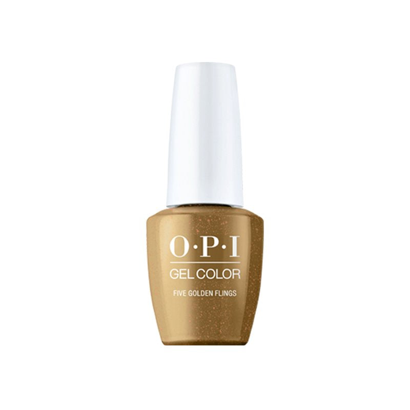OPI Gel Color - Terribly Nice Holiday 2023 - Five Golden Flings HP Q02 Gel Polish iNAIL SUPPLY 