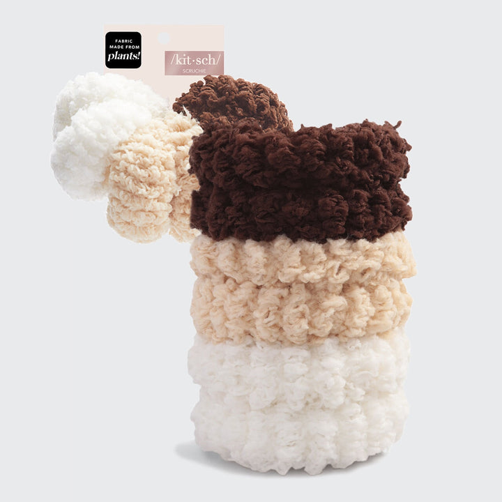 Organic Cotton Fluffy Ponies 6pc- Neutral Hair Ties KITSCH 