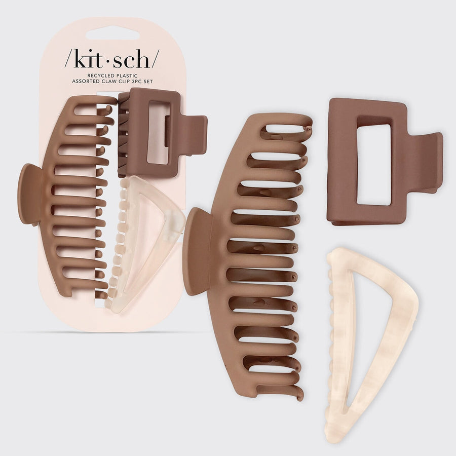 Oversized Claw Clips 3pc Set - Neutral Claw Clip KITSCH 